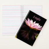 ピンクロータス《植物》スイレン ノートブック (内側)