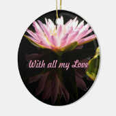 ピンクロータス《植物》スイレン「With All My Love」 セラミックオーナメント (左)