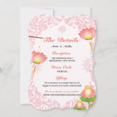 ピンクロータランタン結婚インディアン詳細カード (正面)