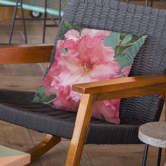 ピンクロードデンドロン開花フローラ アウトドアクッション