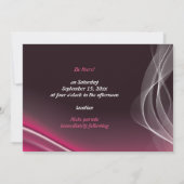 ピンクロードバイクもしくは自転車に乗る人結婚式招待状 招待状 (裏面)