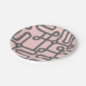 ピンクロード迷路紙プレート ペーパープレート (アングル)