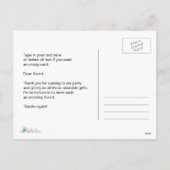 ピンクローラスケートスポーツガール誕生日 シーズンポストカード (裏面)