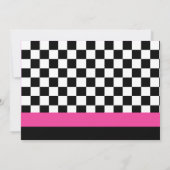 ピンクローラースケートの誕生日パーティー 招待状 (裏面)