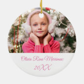 ピンクローラースケートガール セラミックオーナメント (裏面)