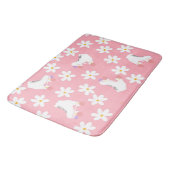 ピンクローラースケートフローラガールスケーターギフト バスマット (アングル)