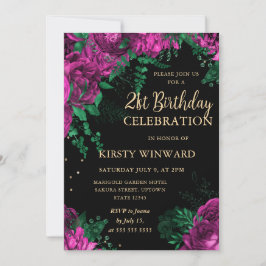 ピンクロ縁どスフローラ21歳 招待状