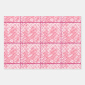 ピンクワイヤフェンシングデザイン ラッピングペーパーシート (正面3)