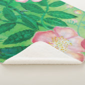 ピンクワイルドバライラストレーション シェルパブランケット (3/4)