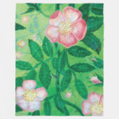 ピンクワイルドバライラストレーション フリースブランケット (正面)