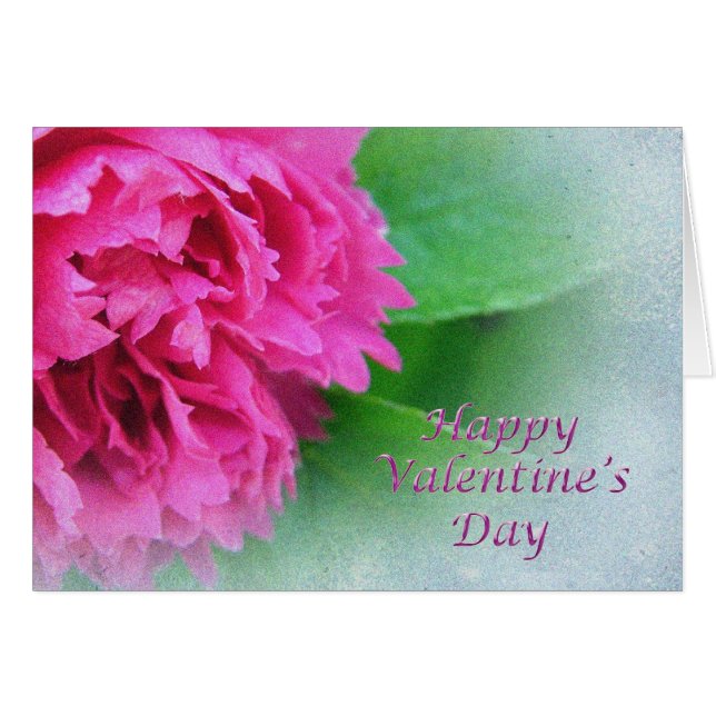 ピンクワイルドバラハッピーバレンタインデー (正面横)