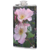 ピンクワイルドバラフラワーフローラフォト赤面ピンク フラスク (左)
