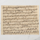 ピンクワイルドバラヴィンテージシート音楽スクラップブック (裏面)