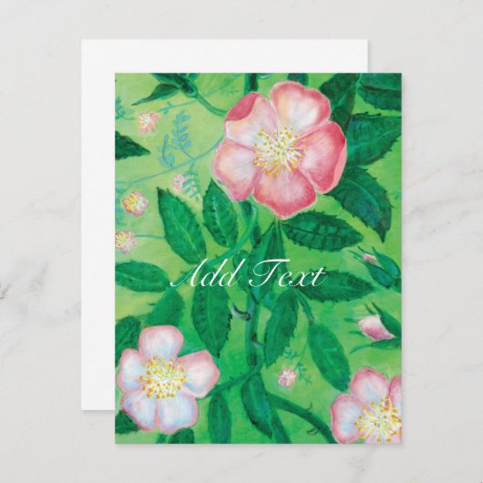 ピンクワイルドバラ花秘園 出欠カード (正面/裏面)