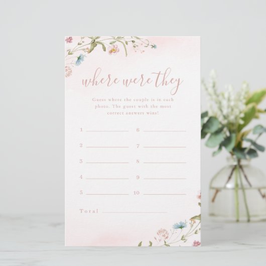 ピンクワイルドフラワーどこ彼らはブライダルシャワーゲーム (スタンド正面)