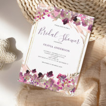 ピンクワイルドフラワーウォーターブライダルシャワー