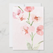 ピンクワイルドフラワーガーデンベビーシャワー招待状 招待状 (裏面)