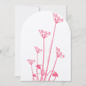 ピンクワイルドフラワースワール結婚式招待状 招待状 (裏面)