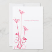 ピンクワイルドフラワースワール結婚式招待状 招待状 (裏面)