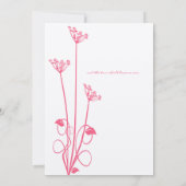 ピンクワイルドフラワースワール結婚式招待状 招待状 (裏面)