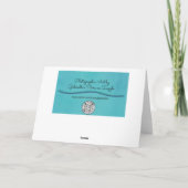 ピンクワイルドフラワーズフローラアート誕生日カード カード (裏面)