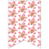 ピンクワイルドフラワーズSweet sixteen誕生日パーティー バンティングフラッグ (第3の旗)