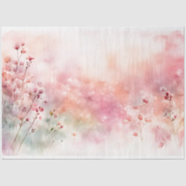 ピンクワイルドフラワーティッシュペーパー 薄葉紙