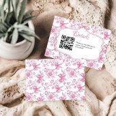 ピンクワイルドフラワーティーブライダルシャワーレジストリ詳細 エンクロージャーカード