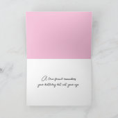 ピンクワイルドフラワーデイジー誕生日 カード (内部)