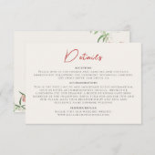 ピンクワイルドフラワーバラ春ガーランド結婚ズ エンクロージャーカード (正面/裏面)