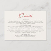 ピンクワイルドフラワーバラ春ガーランド結婚ズ エンクロージャーカード (正面)