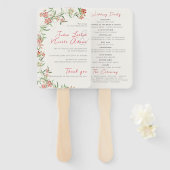 ピンクワイルドフラワーバラ春ガーランド結婚ズ ハンドファン (正面&裏面)