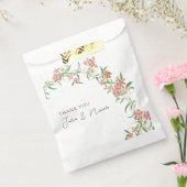 ピンクワイルドフラワーバラ春ガーランド結婚ズ フェイバーバッグ (封をした状態)