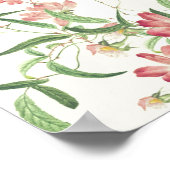 ピンクワイルドフラワーバラ春ガーランド結婚ズ ポスター (角)