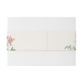 ピンクワイルドフラワーバラ春ガーランド結婚ズ 招待状ベリーバンド (裏面例)