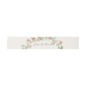 ピンクワイルドフラワーバラ春ガーランド結婚ズ 招待状ベリーバンド (フラット)
