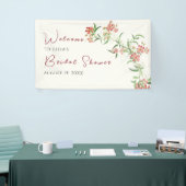 ピンクワイルドフラワーバラ春ガーランド結婚ズ 横断幕 (トレードショー)