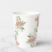 ピンクワイルドフラワーバラ春ガーランド結婚ズ 紙コップ (右)