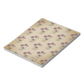 ピンクワイルドフラワーパターンヴィンテージ旧紙パーソナル ノートパッド (回転)