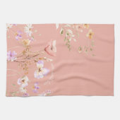 ピンクワイルドフラワーファームハウスエプロン大 キッチンタオル (横)