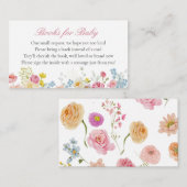 ピンクワイルドフラワーベビーライブラリ要求エンクロージャ エンクロージャーカード (正面/裏面)