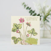 ピンクワイルドフラワーボタニカルディナー招待状 招待状 (スタンド正面)