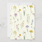 ピンクワイルドフラワーボホーベビーシャワー招待状 招待状 (裏面)