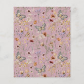 ピンクワイルドフラワーメッセージカード (裏面)