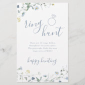 ピンクワイルドフラワーリング狩りボホブライダルシャワーゲーム (正面)