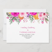 ピンクワイルドフラワー春保存日 招待状 (裏面)