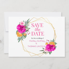 ピンクワイルドフラワー春保存日 招待状