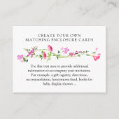 ピンクワイルドフラワー独自の作成空白の エンクロージャーカード (正面)