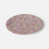 ピンクワイルドフラワー紙プレート ペーパープレート (アングル)
