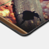 ピンクワイルドレディースリッパーオーキッドフラワーパーソナライズされた デスクマット (コーナー)